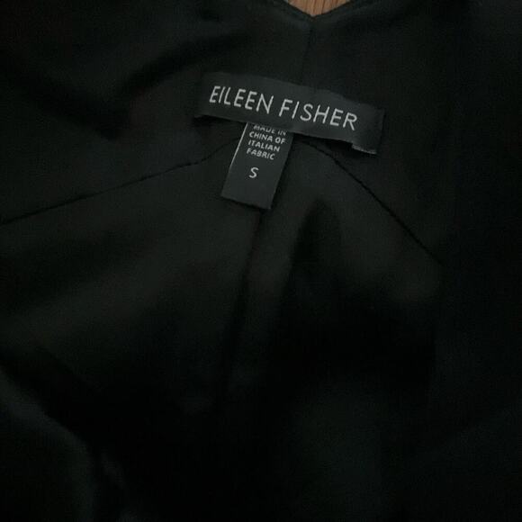 Eileen Fisher Silk Lined Black Sheath Dress - Picture 4 of 5